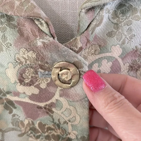 Vintage Larry Levine Signature broquet jacquard Skirt Set suit cotton poly 18 - Picture 4 of 13